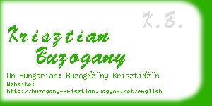 krisztian buzogany business card